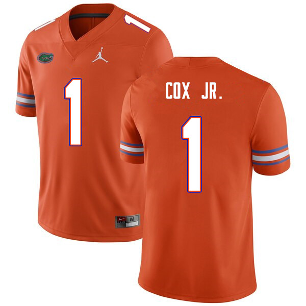 Men #1 Brenton Cox Jr. Florida Gators College Football Jerseys Sale-Orange